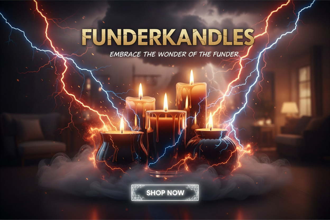 Funderkandles Banner with Tagline